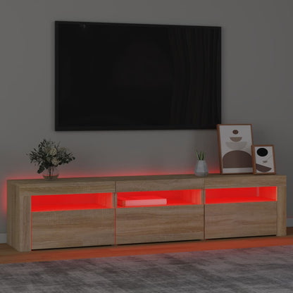 Mobile Porta Tv Con Luci Led 180X35X40 Cm Rovere Sonoma