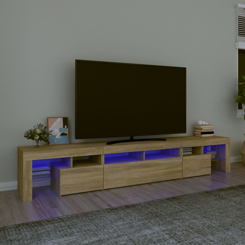 Mobile Porta Tv Con Luci Led 290X36,5X40 Cm
