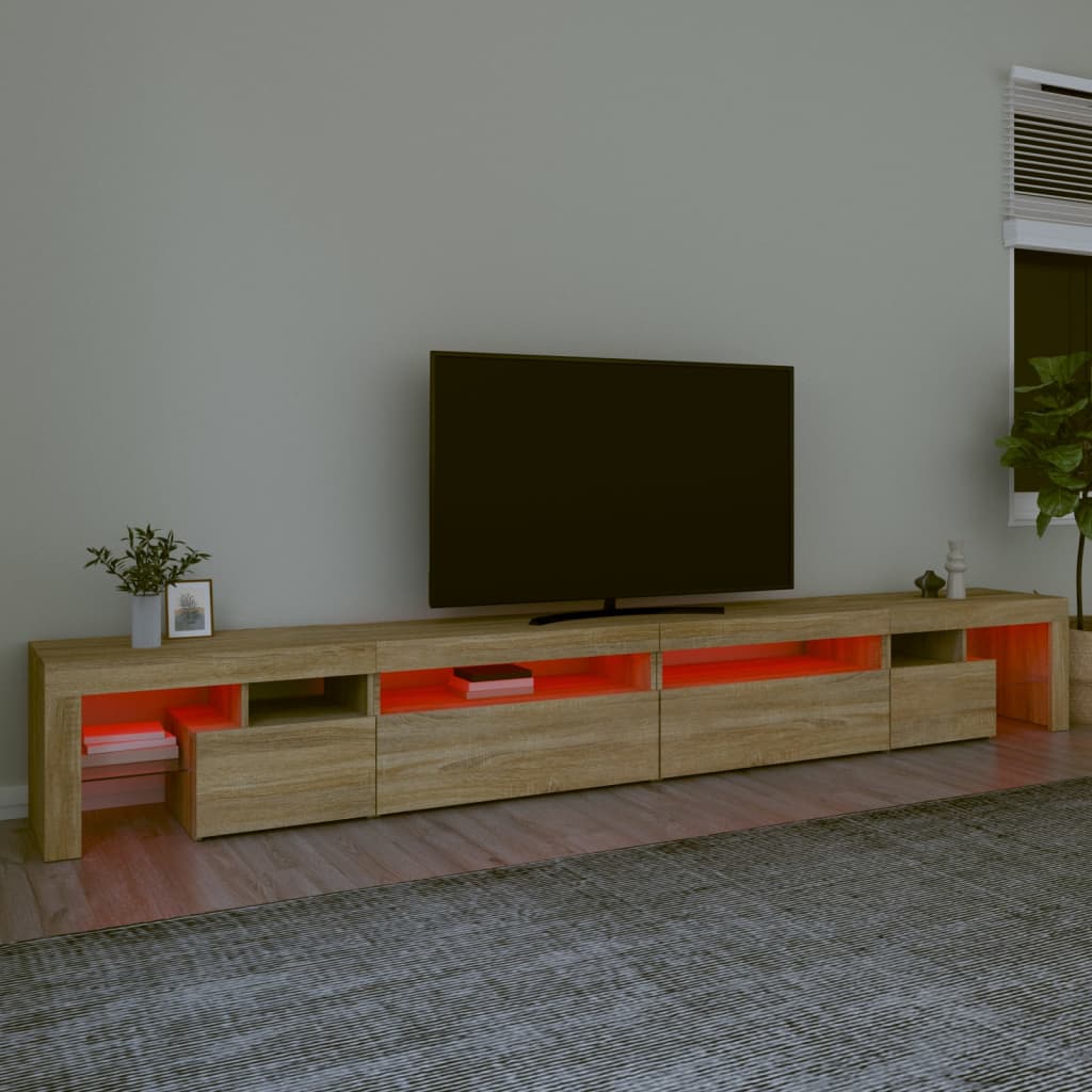 Mobile Porta Tv Con Luci Led 290X36,5X40 Cm
