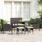 Set Divani Da Giardino 6 Pz Con Cuscini In Polyrattan