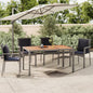 Tavolo Da Giardino Piano In 240X90X75Cm Polyrattan Grigio