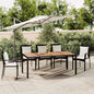 Tavolo Da Giardino Piano In Polyrattan Nero