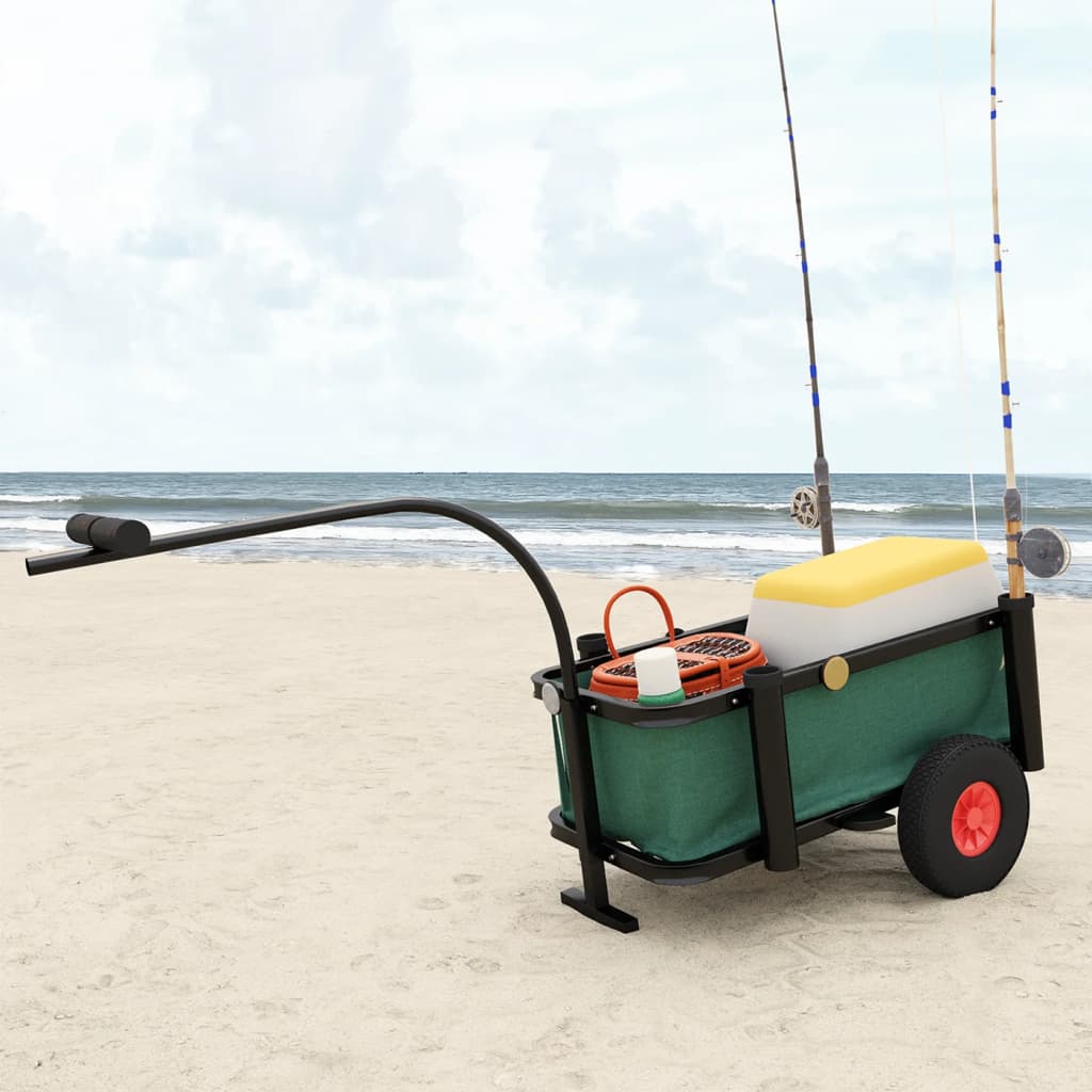 Carrello Da Pesca Con Borsa Acciaio Nero