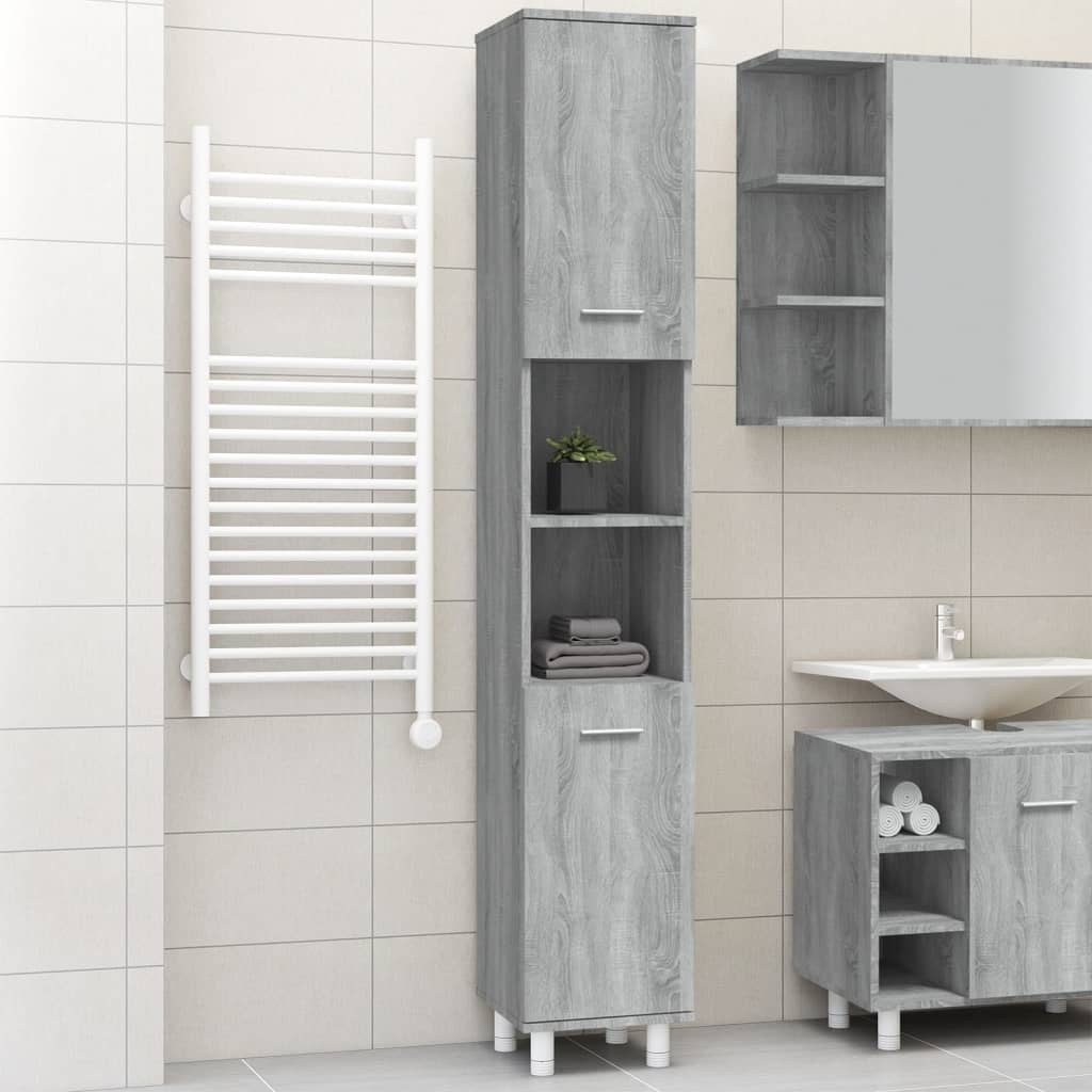 Mobile Da Bagno 30,5X30X179Cm In Truciolato