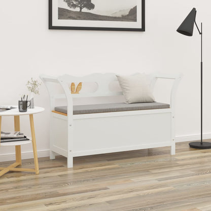 Panca Bianca 107X45X75,5 Cm Legno Massello Di Abete