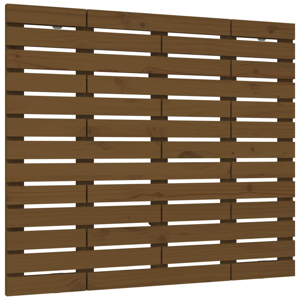 Testiera Da Parete Ambra 126X3X91,5Cm In Legno Massello Di Pino