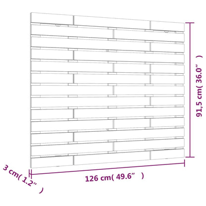 Testiera Da Parete Ambra 126X3X91,5Cm In Legno Massello Di Pino