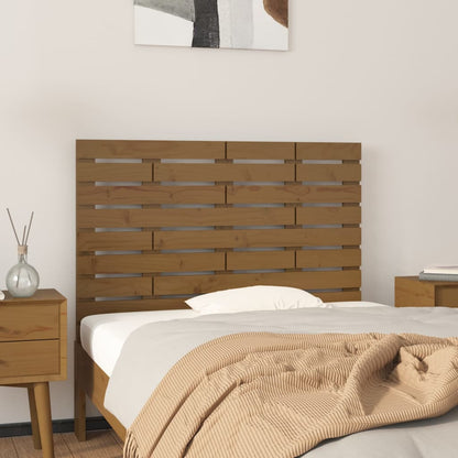 Testiera Da Parete Ambra 126X3X91,5Cm In Legno Massello Di Pino