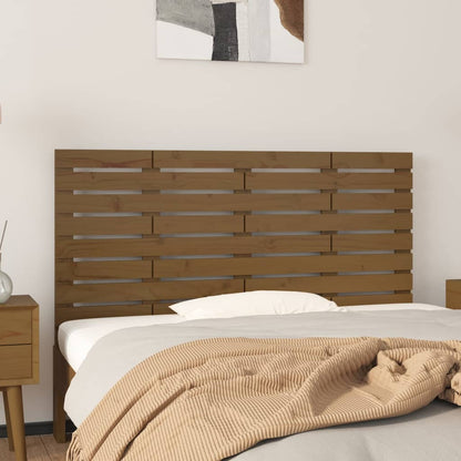 Testiera Da Parete Ambra 126X3X91,5Cm In Legno Massello Di Pino