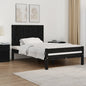 Testiera Da Parete Nera 146,5X3X110Cm In Legno Massello Di Pino Nero