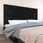Testiera Da Parete Nera 146,5X3X110Cm In Legno Massello Di Pino Nero