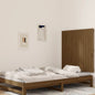 Testiera Da Parete Ambra 166X3X90 Cm In Legno Massello Di Pino Marrone Miele