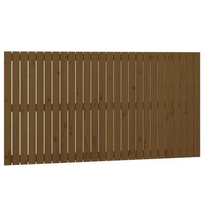 Testiera Da Parete Ambra 166X3X90 Cm In Legno Massello Di Pino Marrone Miele