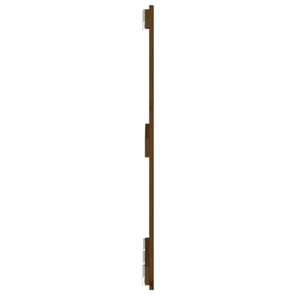 Testiera Da Parete Ambra 166X3X90 Cm In Legno Massello Di Pino Marrone Miele