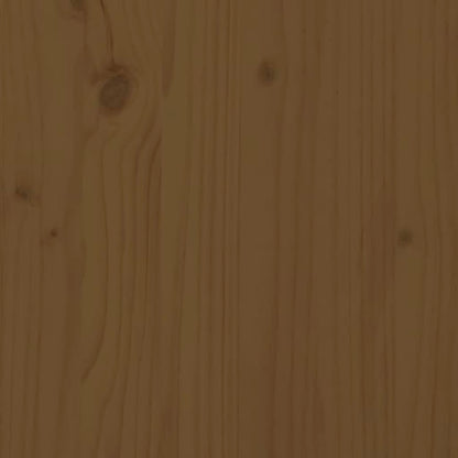 Testiera Da Parete Ambra 166X3X90 Cm In Legno Massello Di Pino Marrone Miele