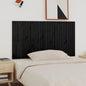 Testiera Da Parete Nera 146,5X3X110Cm In Legno Massello Di Pino Nero