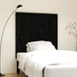 Testiera Da Parete Nera 146,5X3X110Cm In Legno Massello Di Pino Nero