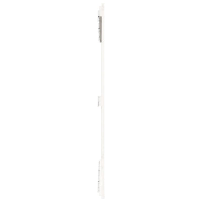Testiera Da Parete Bianca 127,5X3X110 Cm Legno Massello Di Pino Bianco