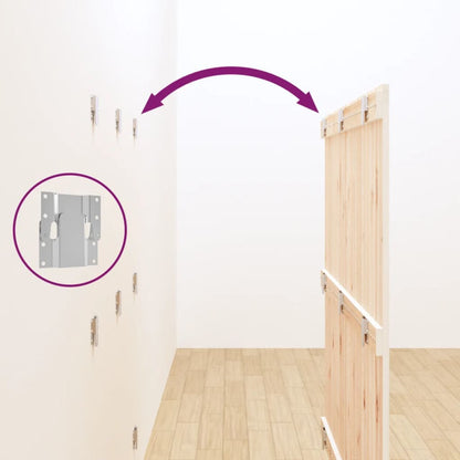 Testiera Da Parete Bianca 127,5X3X110 Cm Legno Massello Di Pino Bianco