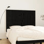 Testiera Da Parete Nera 146,5X3X110Cm In Legno Massello Di Pino Nero