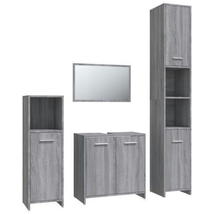 Set Mobili Da Bagno 4 Pz In Legno Multistrato