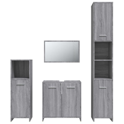 Set Mobili Da Bagno 4 Pz In Legno Multistrato