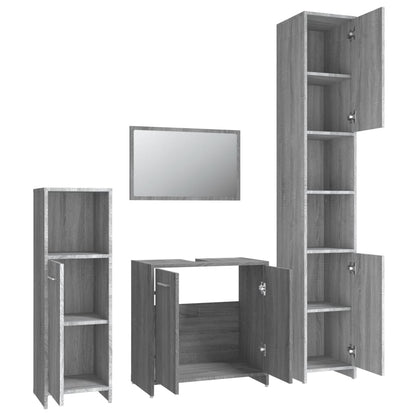 Set Mobili Da Bagno 4 Pz In Legno Multistrato