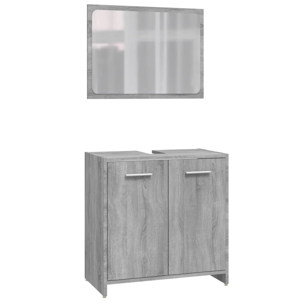 Set Mobili Da Bagno 4 Pz In Legno Multistrato