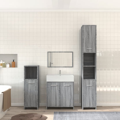Set Mobili Da Bagno 4 Pz In Legno Multistrato