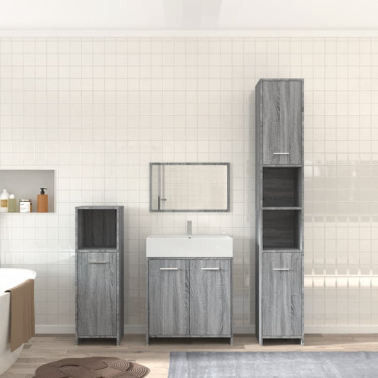 Set Mobili Da Bagno 4 Pz In Legno Multistrato