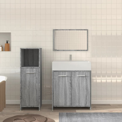 Set Mobili Da Bagno 3 Pz Legno Multistrato
