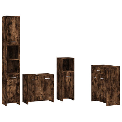Set Mobili Da Bagno 4 Pz In Legno Multistrato