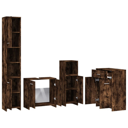 Set Mobili Da Bagno 4 Pz In Legno Multistrato