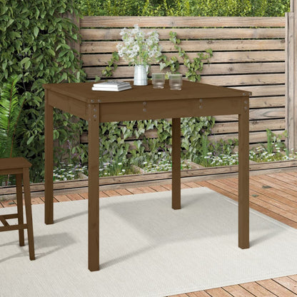 Tavolo Da Giardino 121X82,5X76 Cm In Legno Massello Di Pino