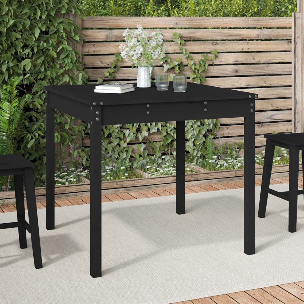 Tavolo Da Giardino 121X82,5X76 Cm In Legno Massello Di Pino