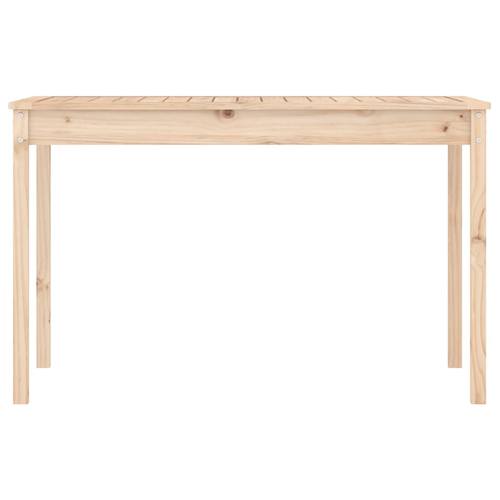 Tavolo Da Giardino 121X82,5X76 Cm In Legno Massello Di Pino