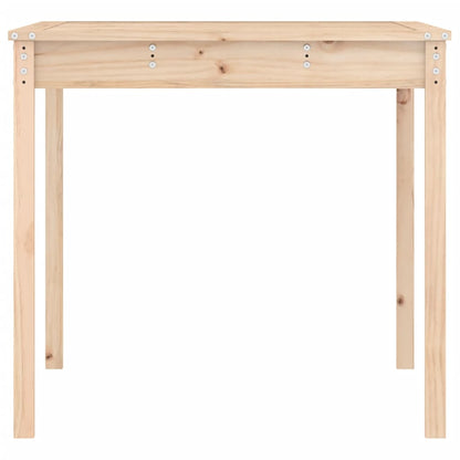 Tavolo Da Giardino 121X82,5X76 Cm In Legno Massello Di Pino