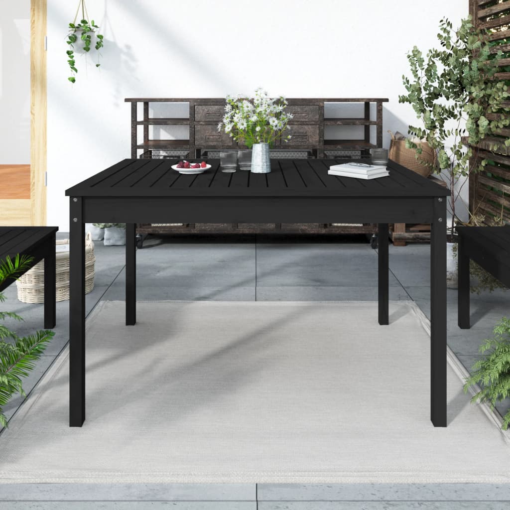 Tavolo Da Giardino 121X82,5X76 Cm In Legno Massello Di Pino