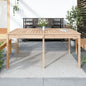 Tavolo Da Giardino 121X82,5X76 Cm In Legno Massello Di Pino