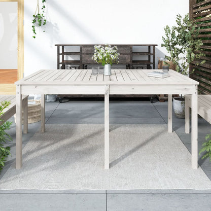 Tavolo Da Giardino 121X82,5X76 Cm In Legno Massello Di Pino