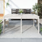 Tavolo Da Giardino 121X82,5X76 Cm In Legno Massello Di Pino