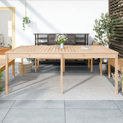Tavolo Da Giardino 121X82,5X76 Cm In Legno Massello Di Pino