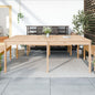 Tavolo Da Giardino 121X82,5X76 Cm In Legno Massello Di Pino