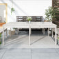 Tavolo Da Giardino 121X82,5X76 Cm In Legno Massello Di Pino