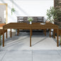 Tavolo Da Giardino 121X82,5X76 Cm In Legno Massello Di Pino