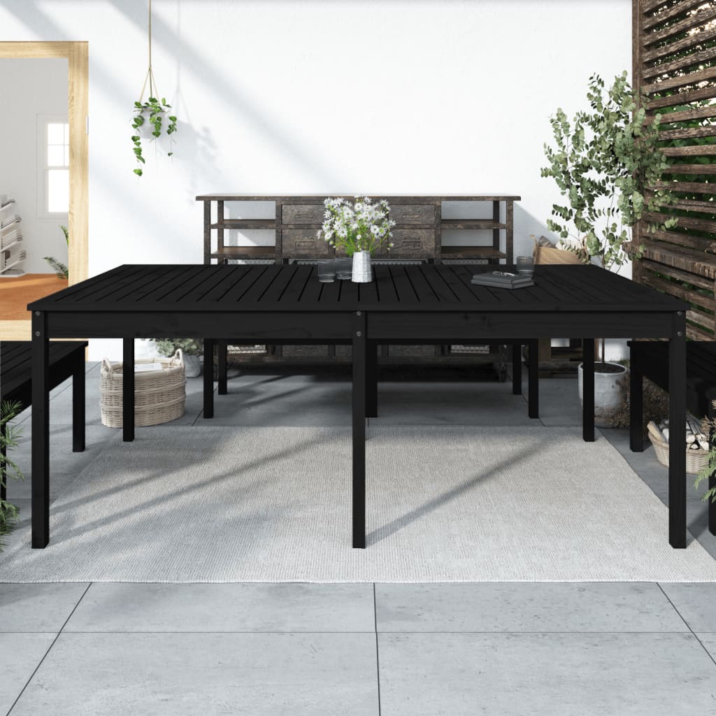 Tavolo Da Giardino 121X82,5X76 Cm In Legno Massello Di Pino