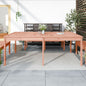 Tavolo Da Giardino 121X82,5X76 Cm In Legno Massello Di Pino