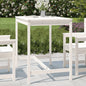 Tavolo Da Giardino Bianco 159,5X82,5X110 Cm Legno Massello Pino