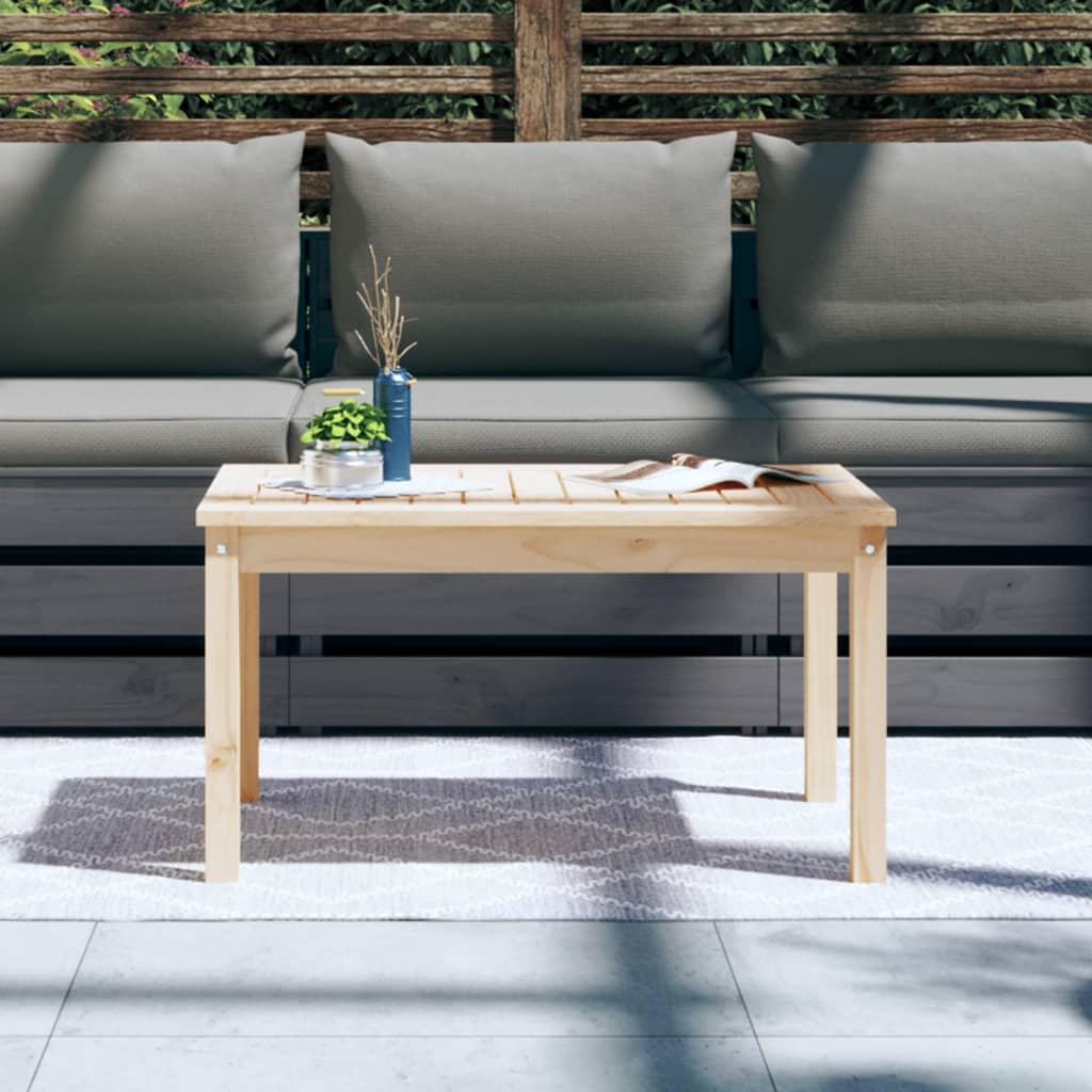 Tavolo Da Giardino 82,5X50,5X45 Cm In Legno Massello Di Pino
