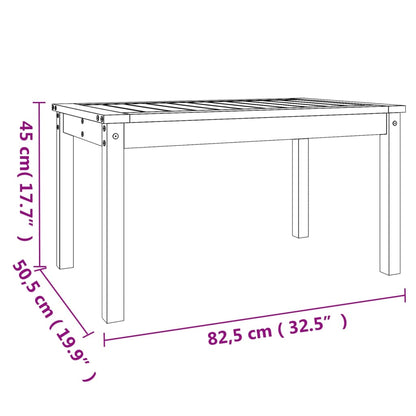 Tavolo Da Giardino 82,5X50,5X45 Cm In Legno Massello Di Pino